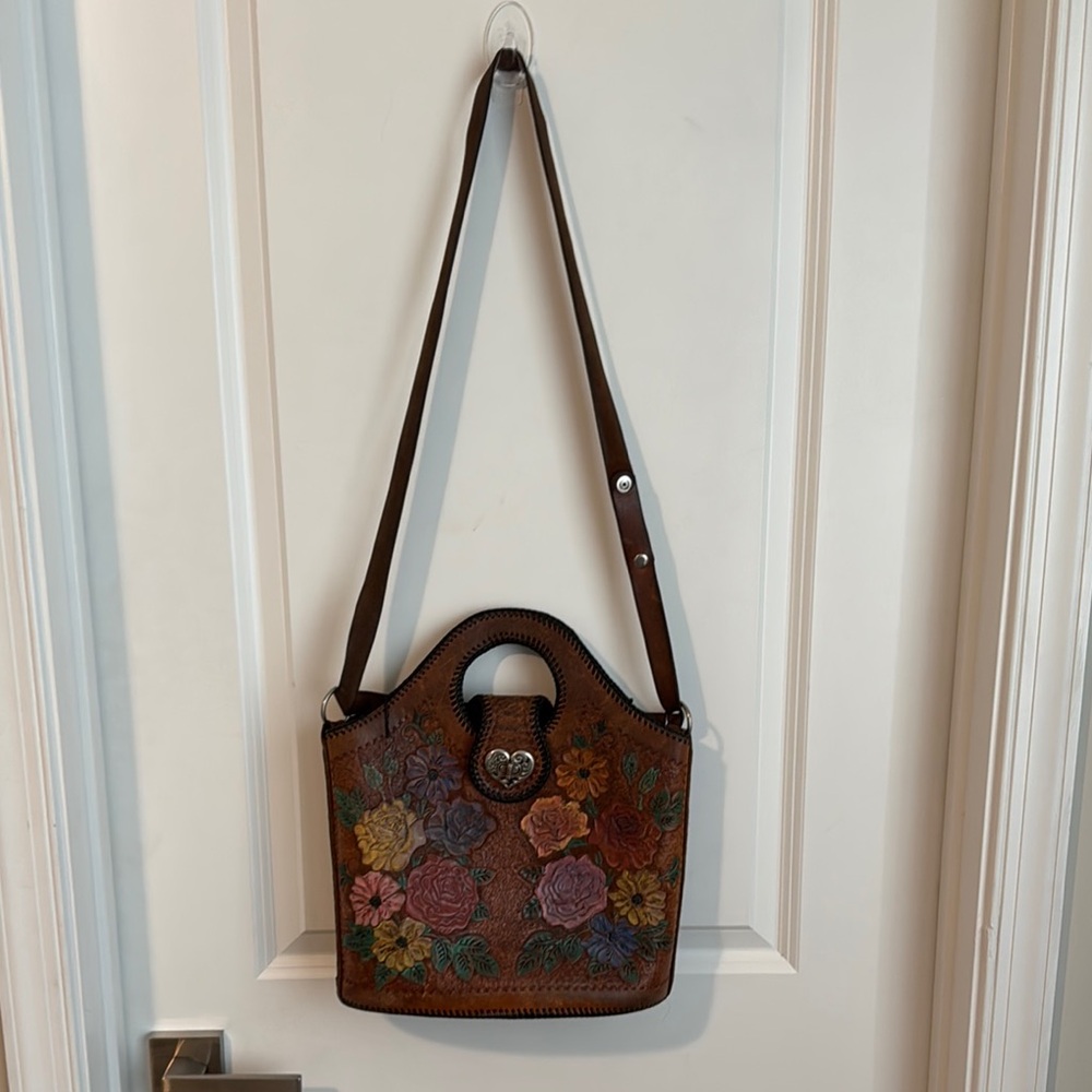Brown Bohemian Shoulder Bag with Decorative Patterns - Picture 6 of 8